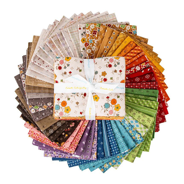 1/2 Yard Autumn Latte Maple Designer Quilting Cotton, Autumn Collection by Lori Holt for Riley Blake Designs