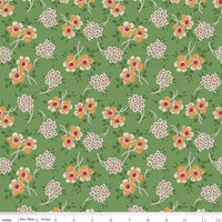 Floral Basil 1/2 Yard, Lori Holt Hometown Holiday Collection Designer Quilting Cotton by Riley Blake Designs