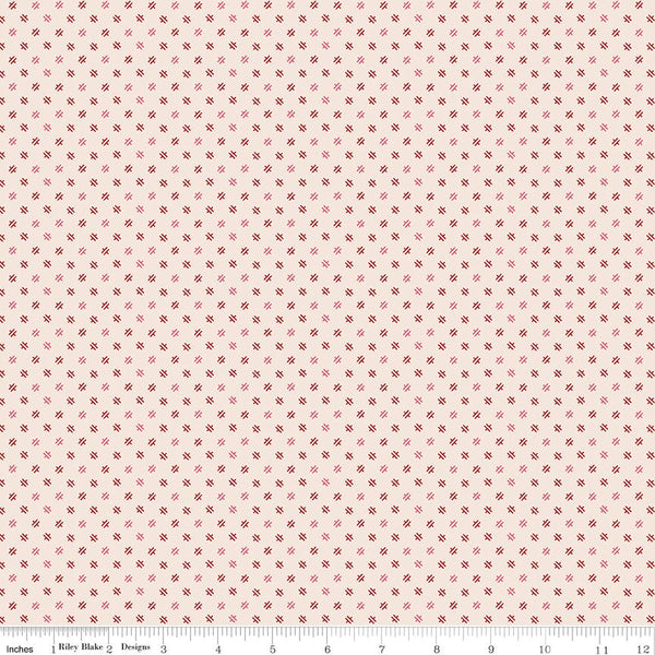 Latte Delightful 1/2 Yard, Lori Holt Hometown Holiday Collection Designer Quilting Cotton by Riley Blake Designs