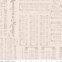 Latte Caroling 1/2 Yard, Lori Holt Hometown Holiday Collection Designer Quilting Cotton by Riley Blake Designs