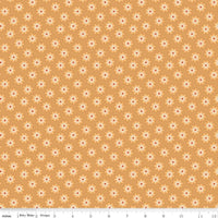 Cider Woolly Flower 1/2 Yard, Lori Holt Hometown Holiday Collection Designer Quilting Cotton by Riley Blake Designs