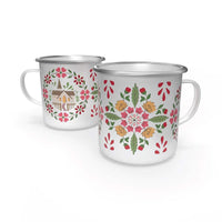 Christmas Hometown Holiday Collector's Enamel Tin Mug by Lori Holt