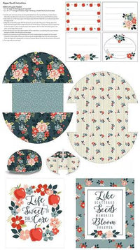 Vintage Charm Zipper Pouch and Quilt Labels Project Panel