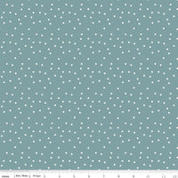 1/2 Yard, Vintage Charm Dots Stone Blue, Designer Quilting Cotton by Dani Mogstad from Riley Blake Designs