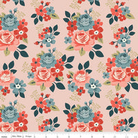 1/2 Yard, Vintage Charm Main Blush, Designer Quilting Cotton by Dani Mogstad from Riley Blake Designs