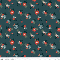 1/2 Yard, Vintage Charm Floral Midnight, Designer Quilting Cotton by Dani Mogstad from Riley Blake Designs
