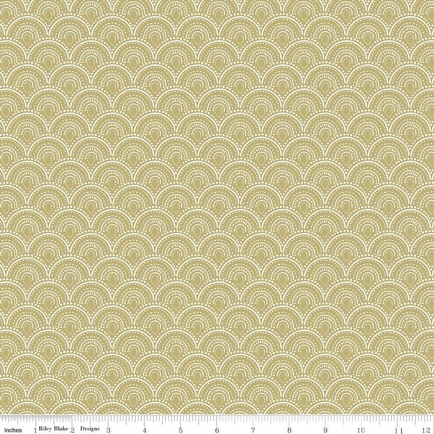 1/2 Yard, Vintage Charm Scallops Pear, Designer Quilting Cotton by Dani Mogstad from Riley Blake Designs