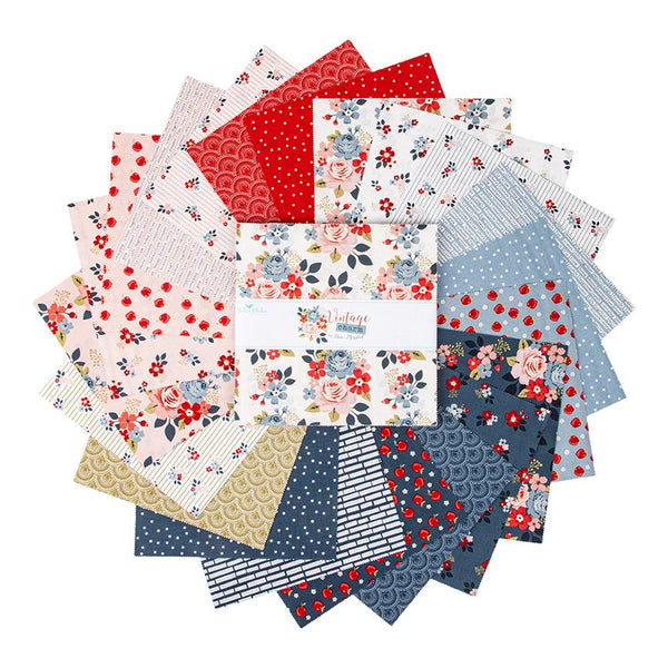 1/2 Yard, Vintage Charm Main White, Designer Quilting Cotton by Dani Mogstad from Riley Blake Designs