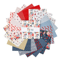 1/2 Yard, Vintage Charm Floral White, Designer Quilting Cotton by Dani Mogstad from Riley Blake Designs