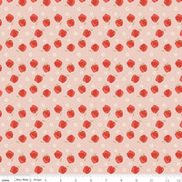 1/2 Yard, Vintage Charm Apples Blush Pink, Designer Quilting Cotton by Dani Mogstad from Riley Blake Designs
