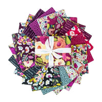 21 Piece Fat Quarter Bundle, Fragrant Fields Designer Quilting Cotton by Lila Tueller for Riley Blake Designs