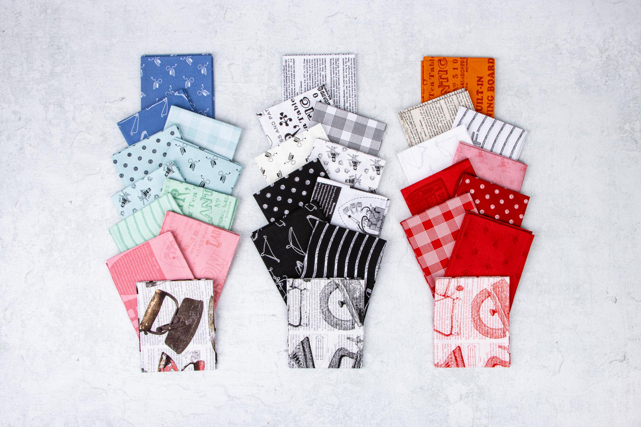 31 Piece Fat Quarter Bundle, Press On Designer Quilting Cotton by J. Wecker Frisch for Riley Blake Designs