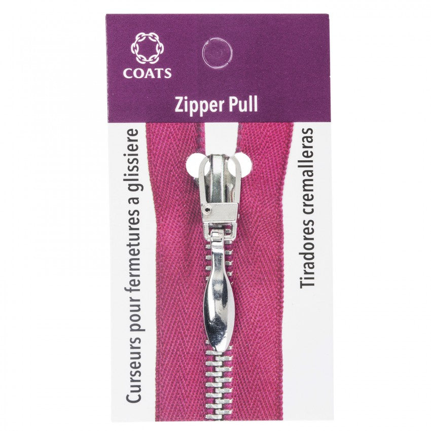 Zipper Pulls Tear Drop Silver, #5